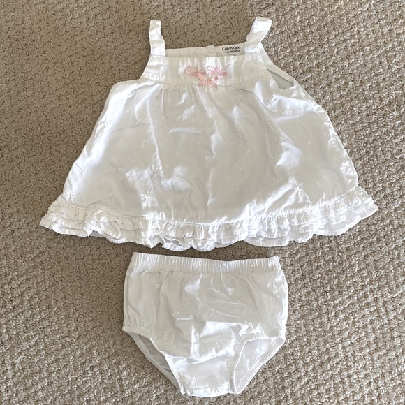 Calvin Klein Matching Sets Vintage Calvin Klein Eyelet Infant Set